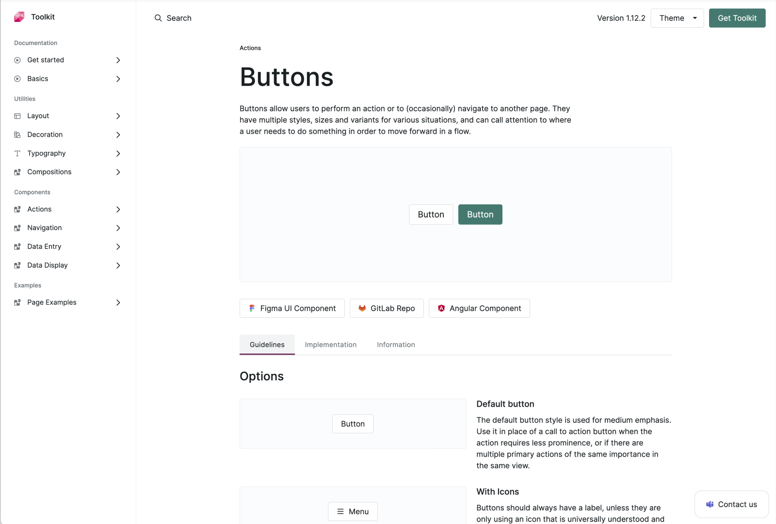 image of buttons in figma